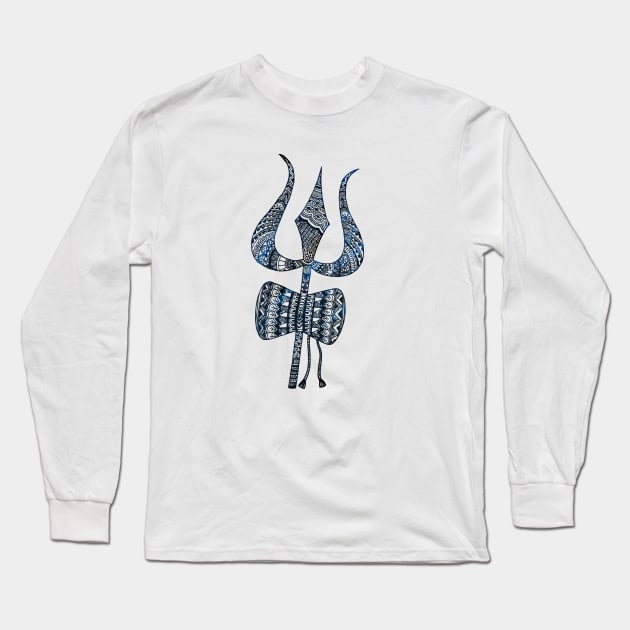 Shiva's Trident Long Sleeve T-Shirt by Shweta.Designs